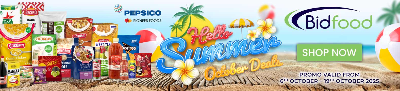 Hello Summer October Deals - Online Only Exclusive Deals from Pepsico and Pioneer Foods