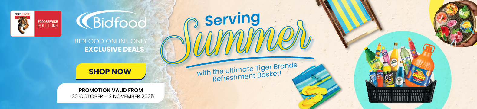 Serving Summer with the Ultimate Tiger Brands Refreshment Basket! - Bidfood Exclusive Online Only Deals