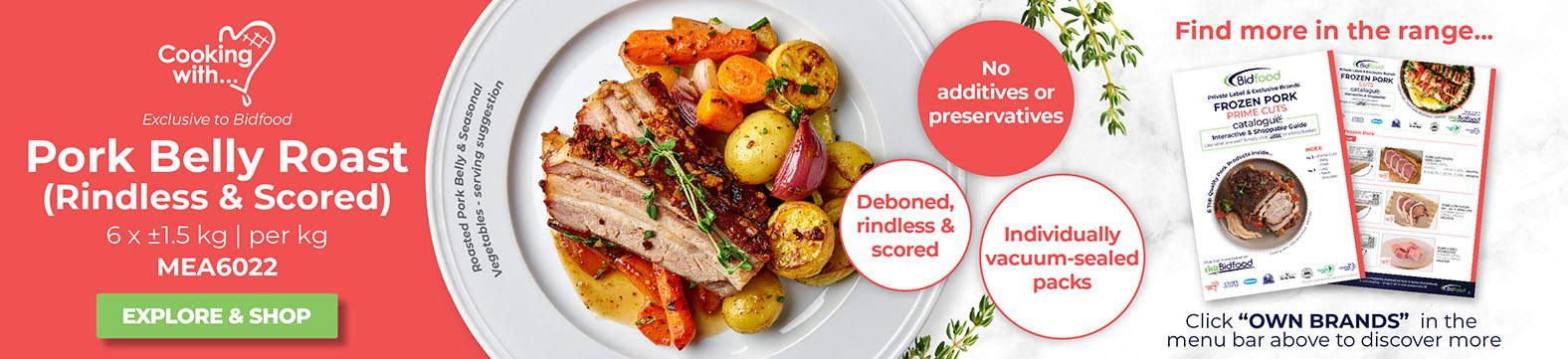 Pork Belly Roast (Rindless & Scored) Specials - Exclusive to Bidfood