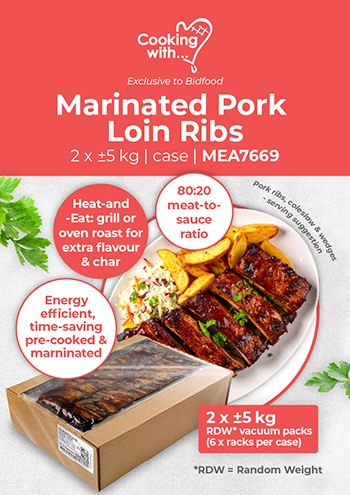 View Bidfood's Private Label & Exclusive Brands Frozen Pork Ribs & Pulled Pork Catalogue