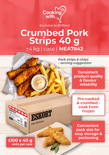 View Bidfood's Private Label & Exclusive Brands Range on Crumbed Pork Strips, Pork Schnitzels and more