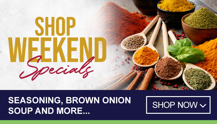 Weekend only Specials on Seasoning, Brown Onion Soup and more - Visit MyBidfood