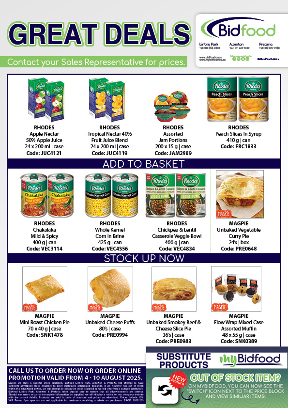View our Great Deals and don't forget to Stock up now