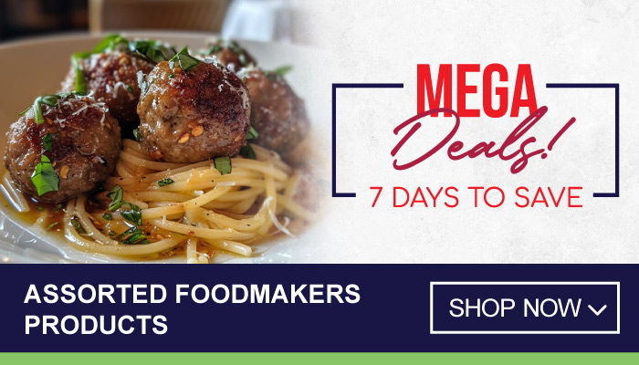 7 Days of Mega Deals on Assorted Foodmakers Products - visit MyBidFood to shop now