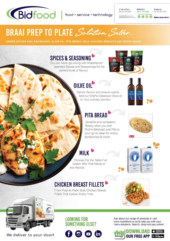 View our Braai Prep to Plate Inspirational Recipes including Spices and Seasoning, Olive Oil, Pita Bread, Milk, Chicken Breasts and more