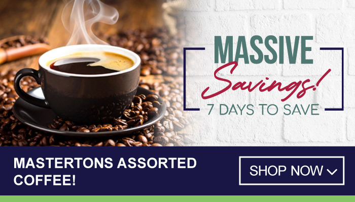 7 Days of Massive Savings on Mastertons Assorted Coffee - visit MyBidfood to shop now