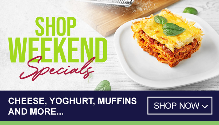 Weekend only Specials on Cheese, Yoghurt, Muffins and more - Visit MyBidfood