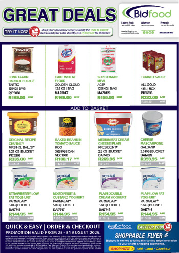 View our Interactve Shoppable Great Deals Broadsheet - Shop Online, Add - Load - Checkout