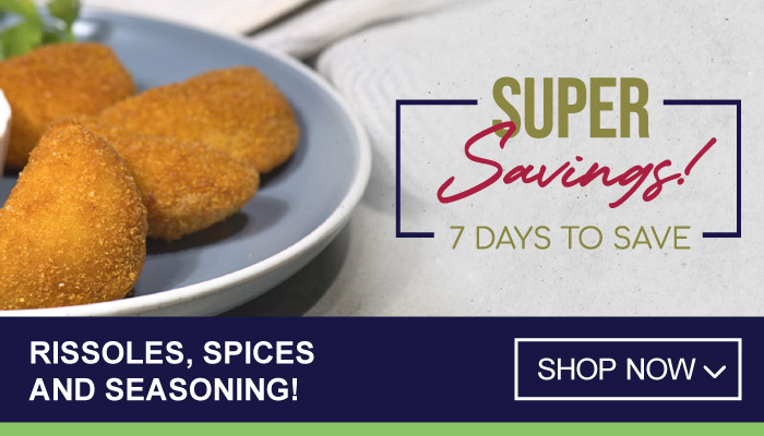 7 Days of Super Savings on Rissoles, Spices and Seasoning - visit MyBidfood to shop now