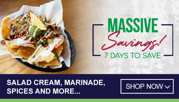 7 Days of Super Savings on Salad Cream, Marinade, Spices and more - visit MyBidfood to shop now