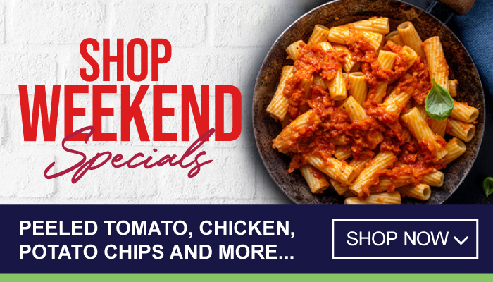 Weekend only Specials on Peeled Tomato, Chicken, Potato Chips and more - Visit MyBidfood