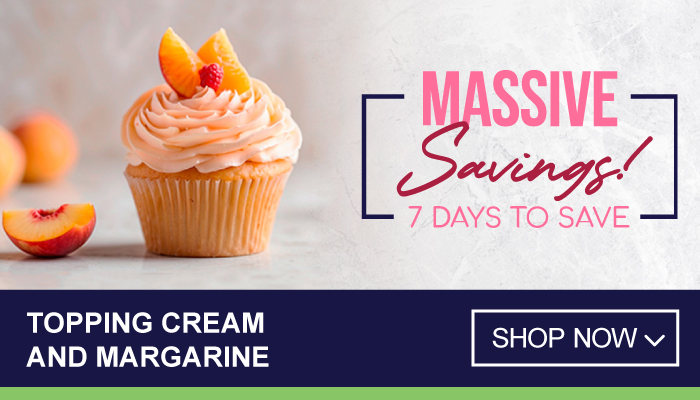 7 Days of Massive Savings on Topping Cream and Margarine - visit MyBidfood to shop now