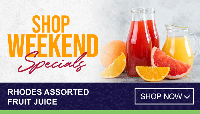 Weekend only Specials on Rhodes Assorted Fruit Juice - Visit MyBidfood