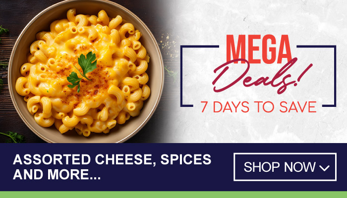 7 Days of Mega Deals on Assirted Cheers, Spices and more - visit MyBidfood to shop now