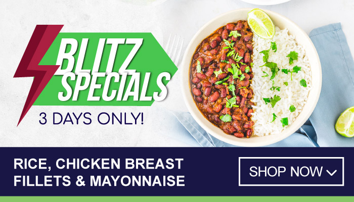 Blitz Special Offer - 3 Days Only on Rice, Chicken Breast Fillets and Mayonnaise - visit MyBidfood