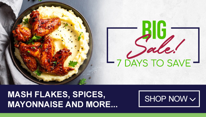 7 Days of Big Sales on Mash Flakes, Spices and Mayonnaise and more - visit MyBidfood to shop now