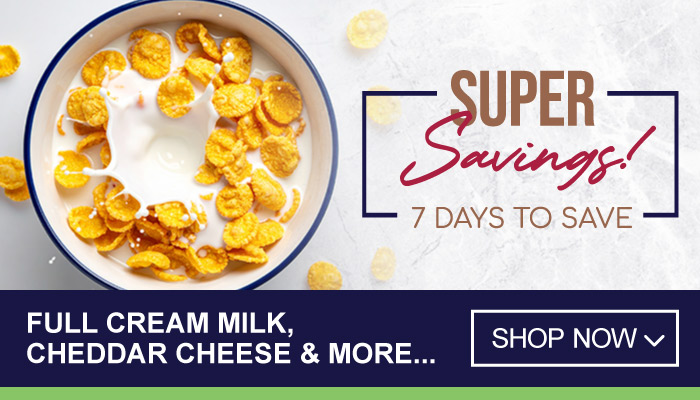 7 Days Super Savings on Full Cream Milk, Cheddar Cheese and more - visit MyBidfood to shop now