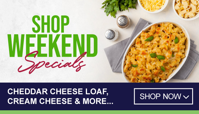 Weekend only Specials on Cheddar Cheese Loaf, Cream Cheese and more - Visit MyBidfood