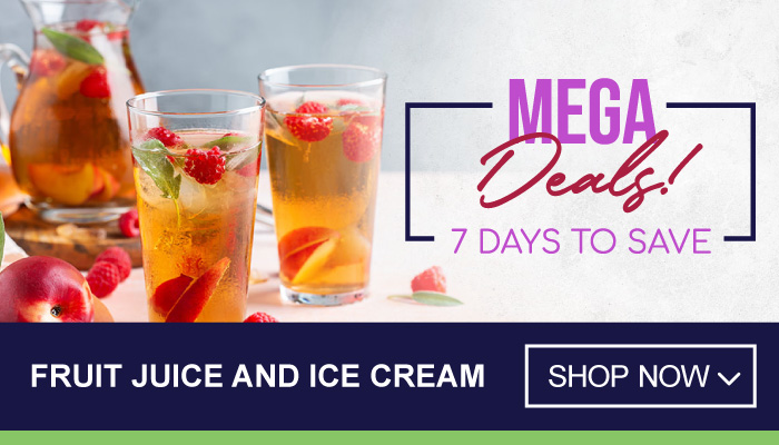 7 Days of Mega Deals on Fruit Juice and Ice Cream - visit MyBidfood to shop now