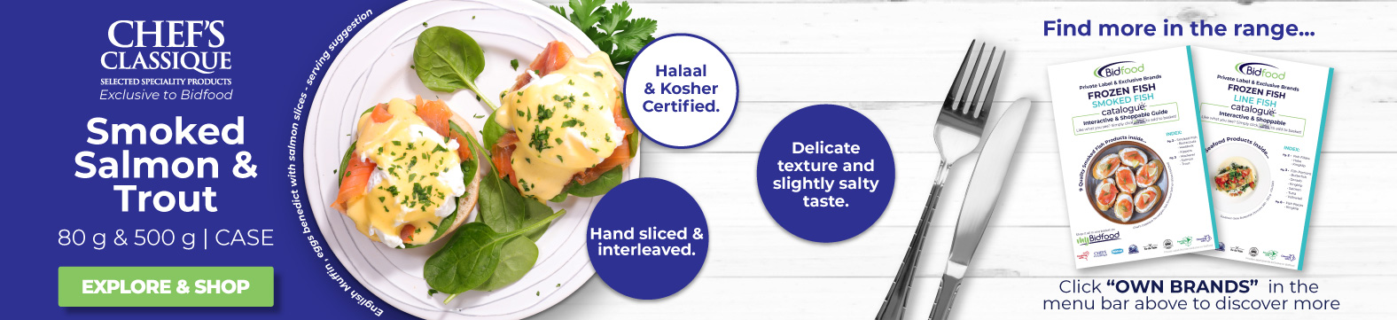 Smoked Salmon & Trout - Hand sliced & interleaved - Halaal and Kosher Certified