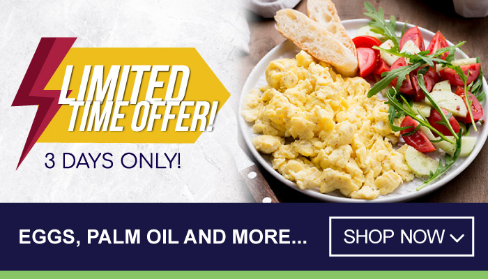 3 Days Limited Time Offer on Eggs, Palm Oil and more – visit MyBidfood to shop now