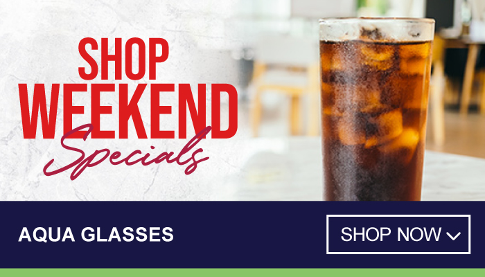 Aqua glasses - Weekend Specials.