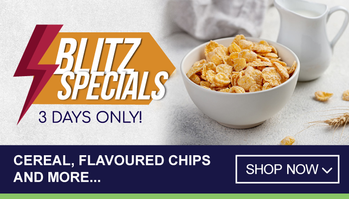 3 Days Blitz Specials on Cereal, Flavoured Chips and more - visit MyBidfood to shop now