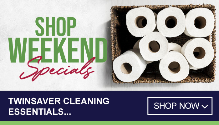 Weekend Specials on Twinsaver Cleaning Essentials – visit MyBidfood to shop now