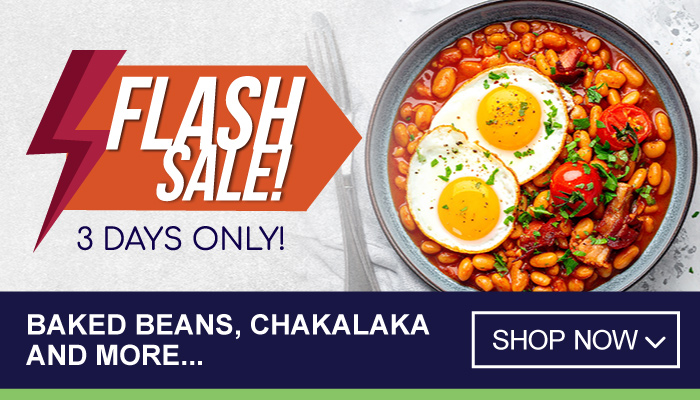 Flash Sale on baked beans, chakalaka and more - shop these 3-day deals now on MyBidfood