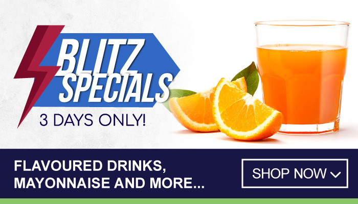 Blitz specials on flavoured drinks, mayonnaise and more - shop these 3-day deals now on MyBidfood