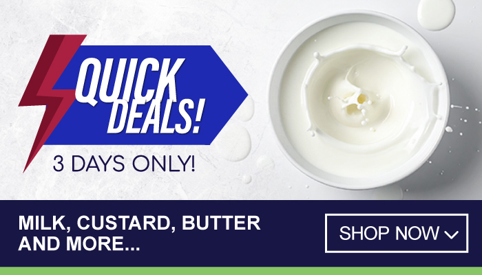 3 Days Quick Deals on Milk, Custard, Butter and more - visit MyBidfood to shop now