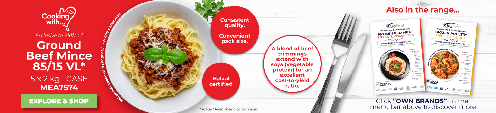Ground Beef Mince - Consistant quality, convenient pack size - Halaal Certified