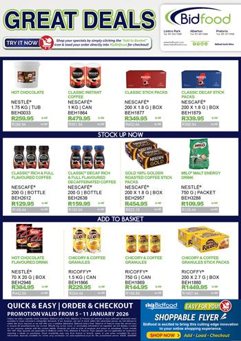 Great Deals in our Quick & Easy Shoppable Flyer From 5 - 11 January 2026