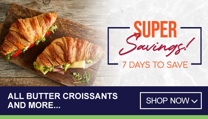7 Days Super Savings on All Butter Croissants and more - visit MyBidfood to shop now