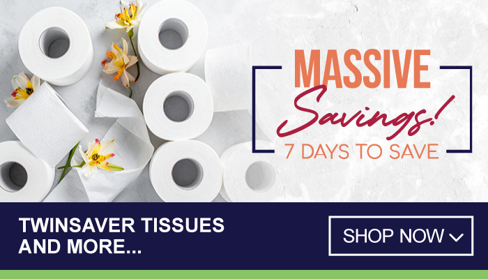 7 Days Massive Savings on Twinsaver Tissues and more - visit MyBidfood to shop now