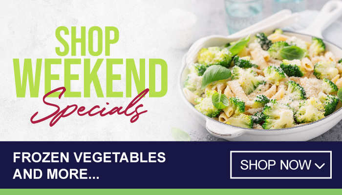 Weekend Specials on Frozen Vegetables and more - visit MyBidfood to shop now