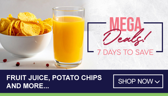 7 Days Mega Deals on Fruit Juice, Potato Chips and more - visit MyBidfood to shop now