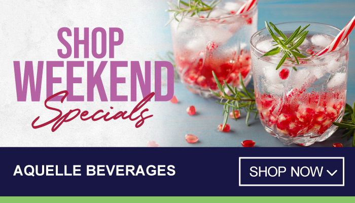 Weekend Specials on Aquelle Beverages - visit MyBidfood to shop now