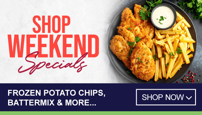 Weekend Specials on Frozen Potato Chips, Battermix and more - visit MyBidfood to shop now