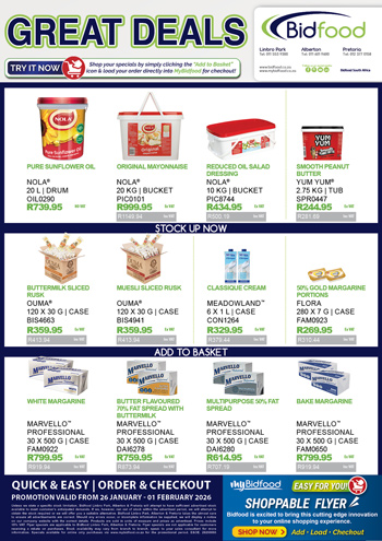 Great Deals on Promotion During 26 January - 01 February 2026 - View Our Interactive Shoppable Flyer and Stock Up Online With MyBidfood