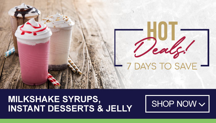 7 Days Hot Deals on Milkshake Syrups, Instant Desserts & Jelly - visit MyBidfood to shop now