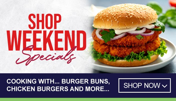 Weekend Specials on Burger Buns, Chicken Burgers and more - visit MyBidfood to shop now