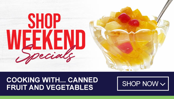 Weekend Specials on Cooking With Canned Fruit and Vegetables - visit MyBidfood to shop now