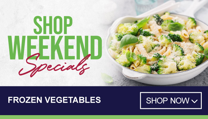 Weekend Specials on Frozen Vegetables - visit MyBidfood to shop now