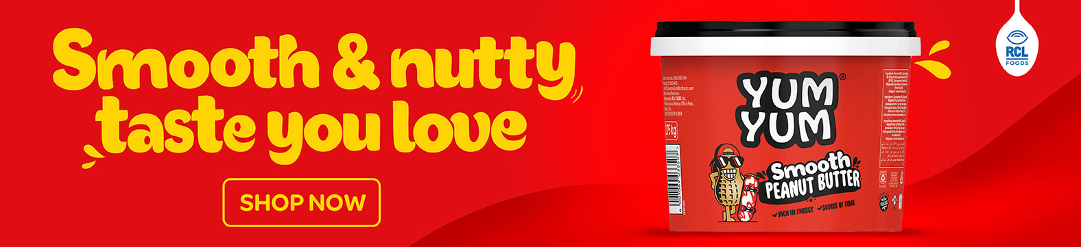 Yum Yum Peanut Butter - Smooth & Nutty, Taste You Love from RCL Foods