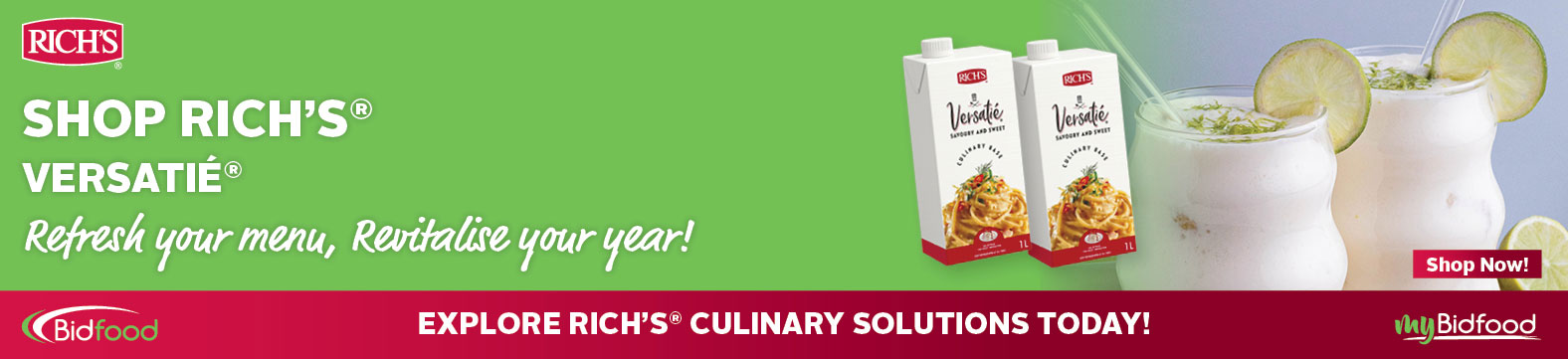 Explore Rich's Culinary Solutions with Versatie - Refresh your menu, revitalise your year!