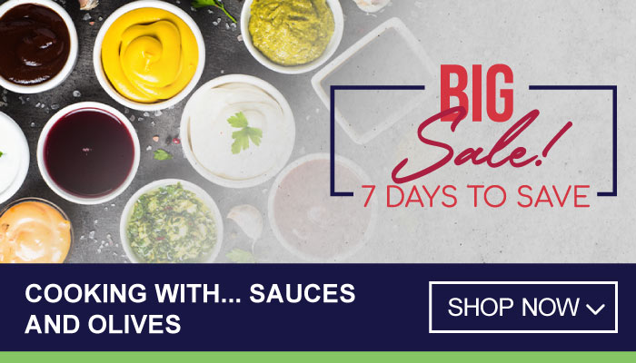 7 Days Big Sale on Sauces and Olives - visit MyBidfood to shop now