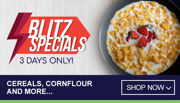 3 Days Blitz Specials on Cereals, Cornflour and more - visit MyBidfood to shop now