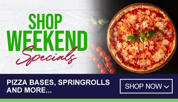 Weekend Specials on Pizza Bases, Springrolls and more - Visit MyBidfood To Shop Now