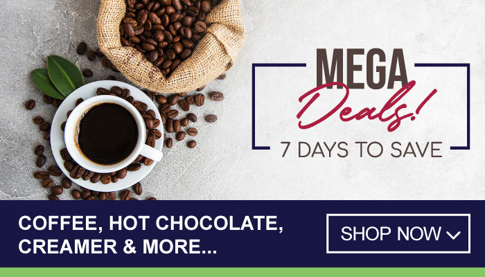 7 Days Mega Deals on Coffee, Hot Chocolate, Creamer and more - Visit MyBidfood To Shop Now